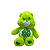 Pelúcia Ursinhos Carinhosos Verde Trevo Original Miniso - Imagem 1