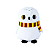 Pelúcia Fofa Hedwig Harry Potter Cachecol Grifinória Miniso - Imagem 1