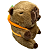 PELÚCIA MODELO CAPIVARA COM MOCHILA DE CENOURA TAMANHO 20CM. - Imagem 1