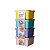 CONJUNTO DE POTES QUADRADOS 4 PEÇAS 160 ML MINISO COLORIDOS - Imagem 1