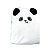 TOALHA DE ROSTO MODELO ANIMAL FACES PANDA TAMANHO 80X30cm. COR BRANCO - Imagem 1