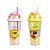 COPO DE PLÁSTICO MODELO TUMBLER SMILEY WORLD 420ml. - Imagem 1