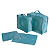 KIT DE VIAGEM ORGANIZADOR DE MALA COM 4 PEÇAS VERDE MINISO - Imagem 1