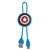 Cabo de Celular, Type-C, USB, Marvel, Capitão America - Imagem 1