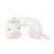TRAVESSEIRO EM FORMATO DE U (BRANCO/ROSA) - MODELO UNICORNIO - Imagem 1
