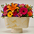 Vaso Decorativo em Cimento Bege Marmorizado Design Moderno Premium - Imagem 3