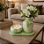 Kit Decorativo Premium Verde Marmorizado com Porta Vela e Vaso - Imagem 2
