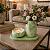 Kit Decorativo Premium Verde Marmorizado com Porta Vela e Vaso - Imagem 1