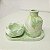 Kit Decorativo Premium Verde Marmorizado com Porta Vela e Vaso - Imagem 3