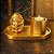 Kit Luxo Decorativo Dourado com Porta-Vela + Buda Ganesha - Imagem 1