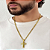 Colar Masculino Aço Inoxidável 18k Elos Grumet Com Pingente Crucifixo - Imagem 1