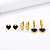 Brinco Kit Corações Resinados Aço Dourado 316L⭐️ - Imagem 2
