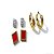 Brinco kit Argola Quadrados Cravejado Aço Dourado 316L⭐️ - Imagem 8