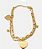 PULSEIRA DUPLA ELO QUADRADO E CORRENTE BOLINHA CORAÇÃO LISO AÇO DOURADO 316L⭐️ - Imagem 3