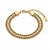 Pulseira Tripla Cordão Baiano Strass Dourado Aço Inoxidável 316 L ⭐️ - Imagem 2