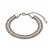 Pulseira Tripla Cordão Baiano Strass Aço Inoxidável Prata 316L⭐️ - Imagem 2