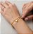 PULSEIRA DUPLA CORRENTE ESFERA CORAÇÃO LISO AÇO DOURADO 316L⭐️ - Imagem 2