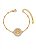 PULSEIRA CORRENTE ESFERA PINGENTE ÁRVORE DA VIDA CRAVEJADO AÇO DOURADO 316L⭐️ - Imagem 2