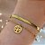 Pulseira Corrente Dupla Fita fina Árvore Da Vida aço Dourado Inoxidável 316 L ⭐️ - Imagem 1