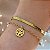 PULSEIRA CORRENTE DUPLA FITA FINA E ÁRVORE DA VIDA DOURADO AÇO 316L⭐️ - Imagem 1