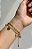 PULSEIRA DUPLA ELO CORRENTE E PINGENTE BERLOQUE AÇO DOURADO 316L⭐️ - Imagem 1