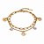 Pulseira Dupla Elo Corrente e Pingente Berloque Aço Dourado 316L⭐️ - Imagem 2