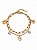 PULSEIRA DUPLA ELO CORRENTE E PINGENTE BERLOQUE AÇO DOURADO 316L⭐️ - Imagem 2