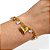 Pulseira Corrente Pingente Cristais Coração Liso Aço Dourado 316L⭐️ - Imagem 1