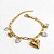 Pulseira Corrente Pingente Cristais Coração Liso Aço Dourado 316L⭐️ - Imagem 2