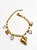 PULSEIRA CORRENTE PINGENTE CORAÇÃO CRISTAL BOLINHAS AÇO DOURADO 316L⭐️ - Imagem 2