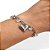 Pulseira Pingentes Cristais Coração Liso Aço 316L⭐️ - Imagem 1