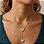 Colar Gravatinha Corações Madre Pérola Aço 316L⭐️ - Imagem 1