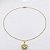 Colar Pingente Flor Cravejada Cristal Aço Dourado 316L⭐️ - Imagem 2