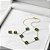 Conjunto Colar Brinco Trevo Cristal Aço Dourado 316L⭐️ - Imagem 6