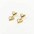 Brinco Dois Corações Liso Aço Dourado 316L⭐️ - Imagem 2