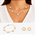 Conjunto 3 Peças Trevo Madrepérola Aço Dourado 316L⭐️ - Imagem 1