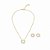 Conjunto trevo branco resinado Aço Dourado 316L⭐️ - Imagem 2