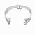 Bracelete Coração Cravejado E Vazado Pedra Cristal Aço Prata 316L⭐️ - Imagem 2