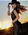 Calça Jeans consciencia Wide Leg Feminina Relaxed em Couro com Aplicação Preto - Imagem 3