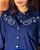 CAMISA FEM LISA AUSTIN BORDADA AZUL MARINHO - Imagem 2