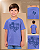 Camiseta Infantil masc Ox horns azul jeans - Imagem 1