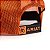 Bone Ariat Imp Preto redinha laranja - Imagem 3