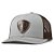 Bone Ariat Imp Cinza redinha marrom logo couro - Imagem 1
