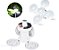 Lanterna Dobrável LED 4 folhas Redonda - Carregamento USB Controle Remoto - Imagem 3