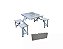 Mesa Dobrável Em Aluminio Camping Tipo Maleta Com 4 Banquetas - Imagem 2