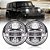 Par de Farol Led Jeep Wrangler JL JLU e Gladiator 7 Polegadas Cromado - Imagem 1