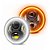 Par Farol Led Angel Eyes e Seta Laranja 7 Polegadas - Imagem 1