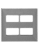 Placa 2+2 Postos Cinza 4x4 Pial Plus+ - Imagem 1