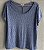 Blusa gola redonda tricot leve azul jeans - Imagem 1