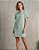 Vestido Crepe de algodão verde curto - Imagem 1